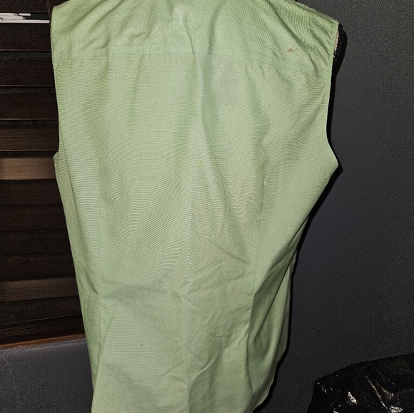 Talbots Womans Light Green Sleeveless Blouse Size 16 - Picture 5 of 12